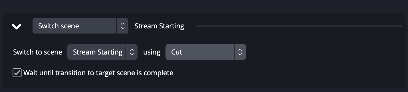 Stream Starting Scene Switch