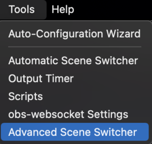 tools menu