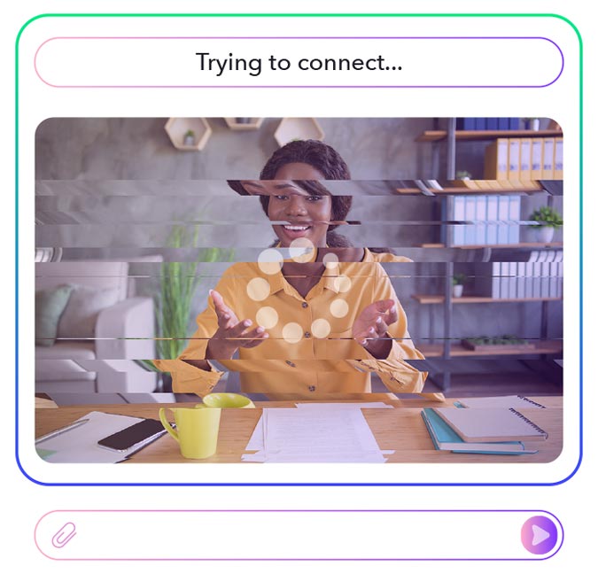 pixelated stream trying to connect