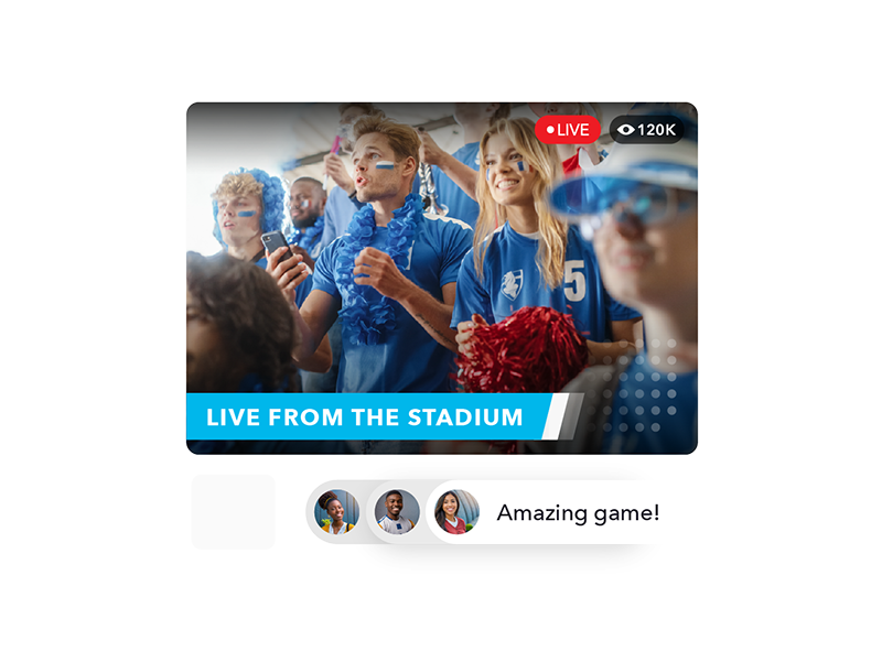 live stream of fans cheering in stadium