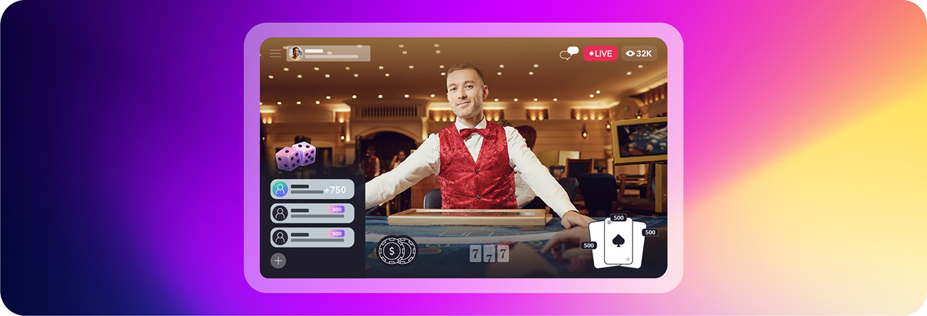 interactive live casino dealer stream