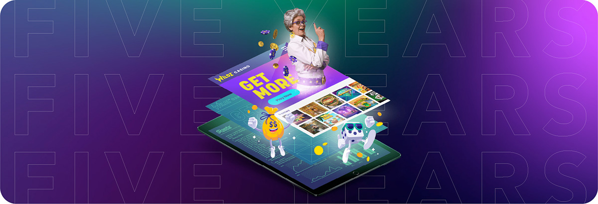 Rootz live casino games on gradient background