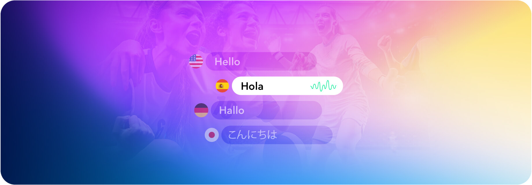 Different language audio tracks with Spanish selected