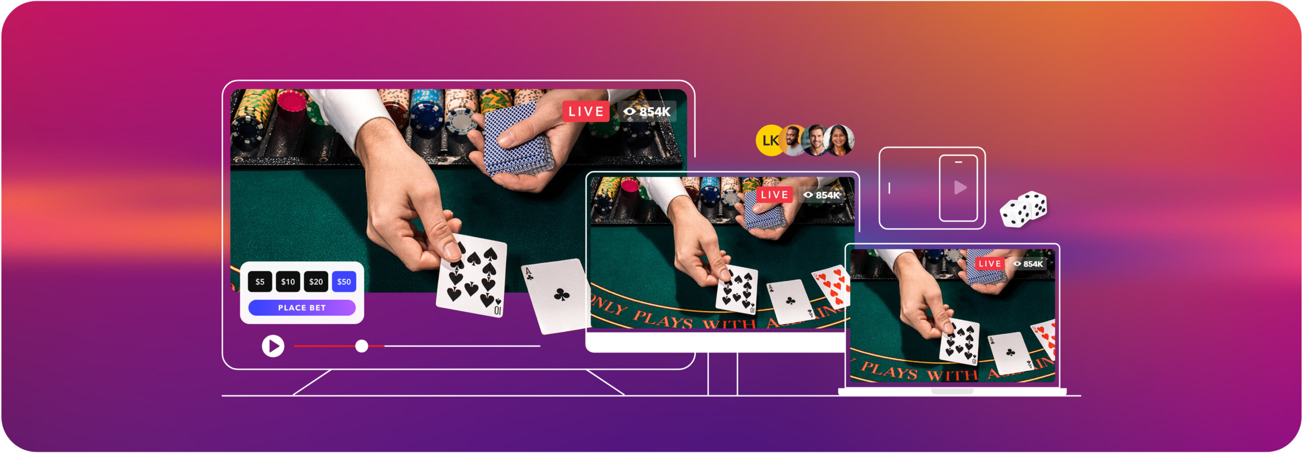 Dolby OptiView player across different devices streaming iGaming