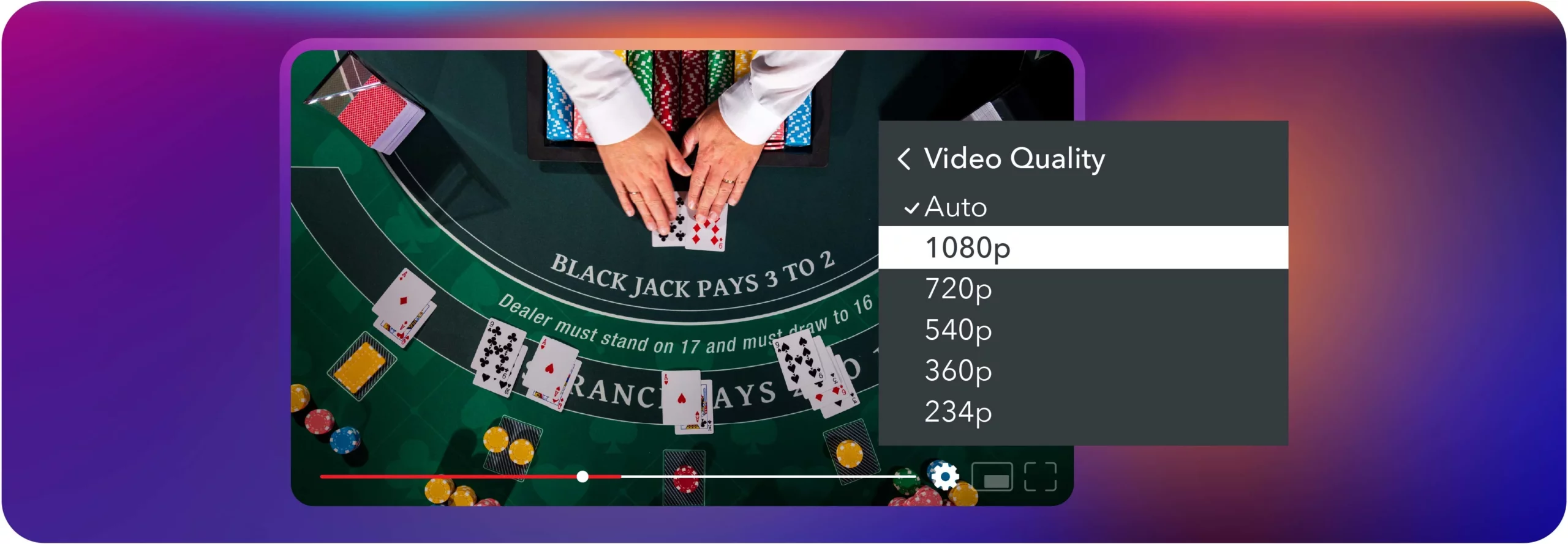 Choose desired resolution