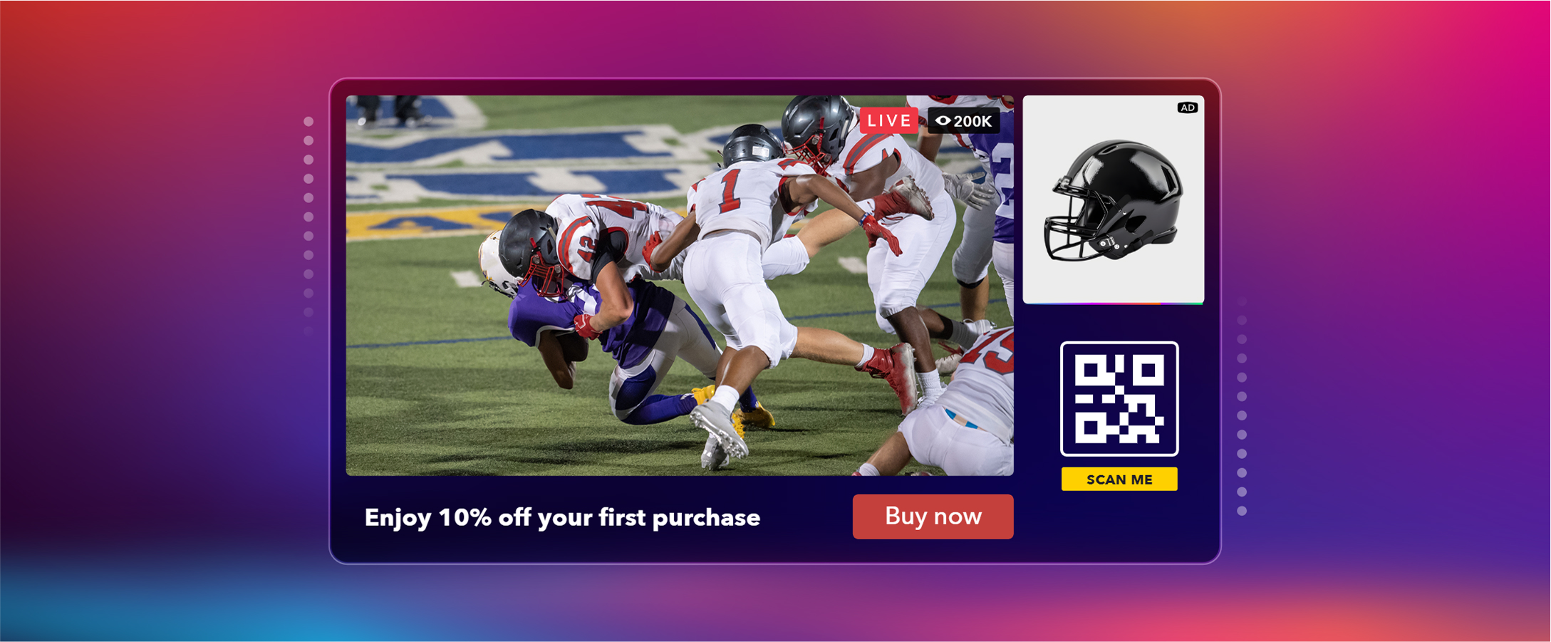 L-shape ad on football stream - SGAI