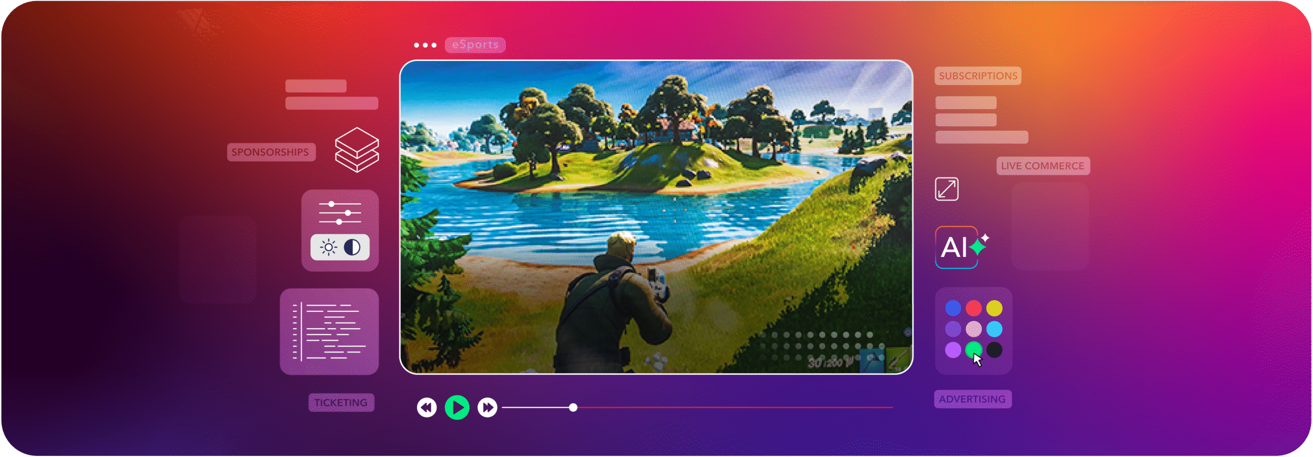 Streaming UI for esports game